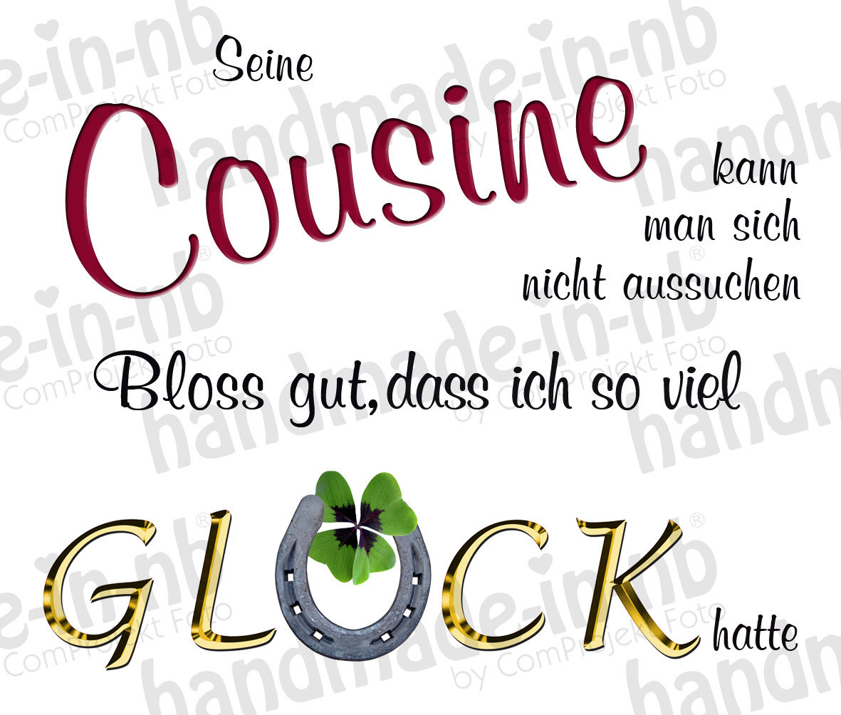 Tasse mit Spruch Seine Cousine kann man sich nicht - Etsy.de