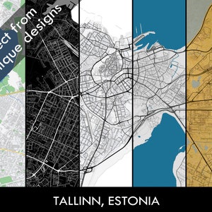 TALLINN Map, City Poster, Estonia, Tallinn kaart, Tallinn City Poster, Tallinn streets, Digital Download, Ready for Print, Gift, Wall Art