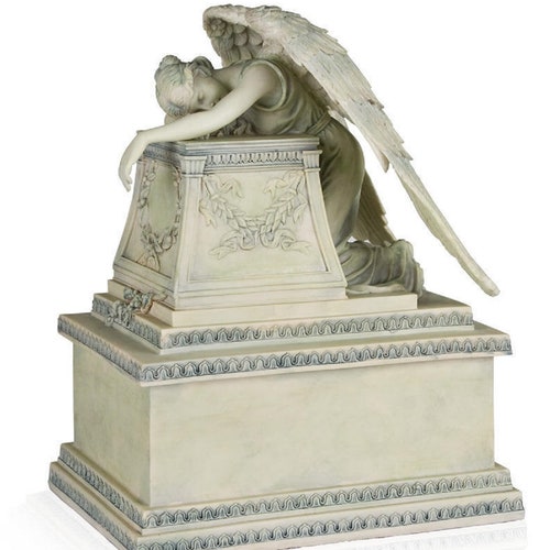 Perfect Memorials Custom Engraved Bronze Finish Weeping Angel Etsy