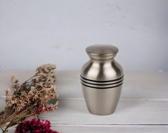 Perfect Memorials - Classic Pewter Grecian Cremation Urn - Mini Keepsake