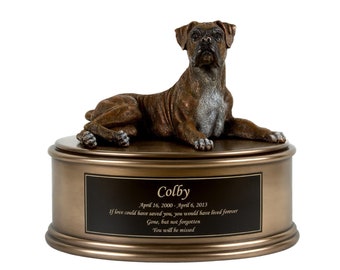 realistic memorial keepsake for your dog Personalized Boxer urn pet and best friend