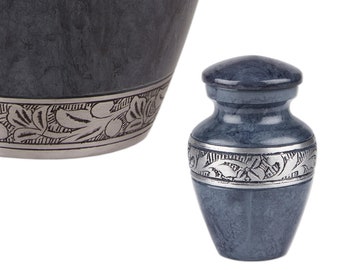 Perfect Memorial Navy Leaves Keepsake Cremation Urn