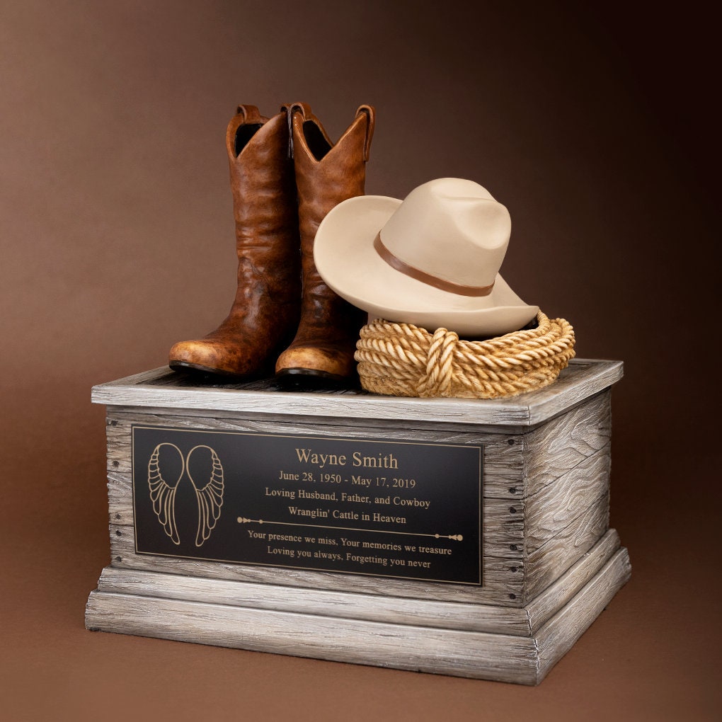 Cowboy boot shop urn necklace