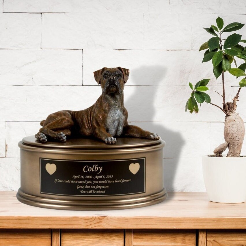 Boxer dog urn for ashes online