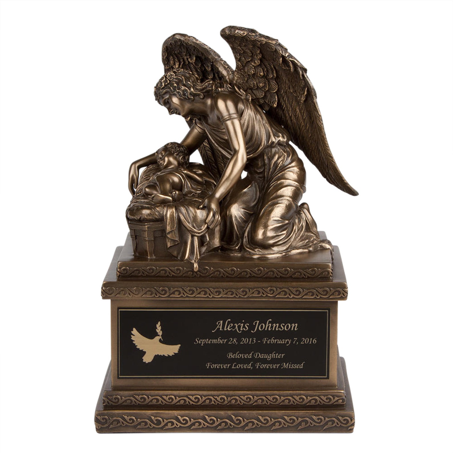 Perfect Memorials Custom Engraved Bronze Angel and Child Etsy UK