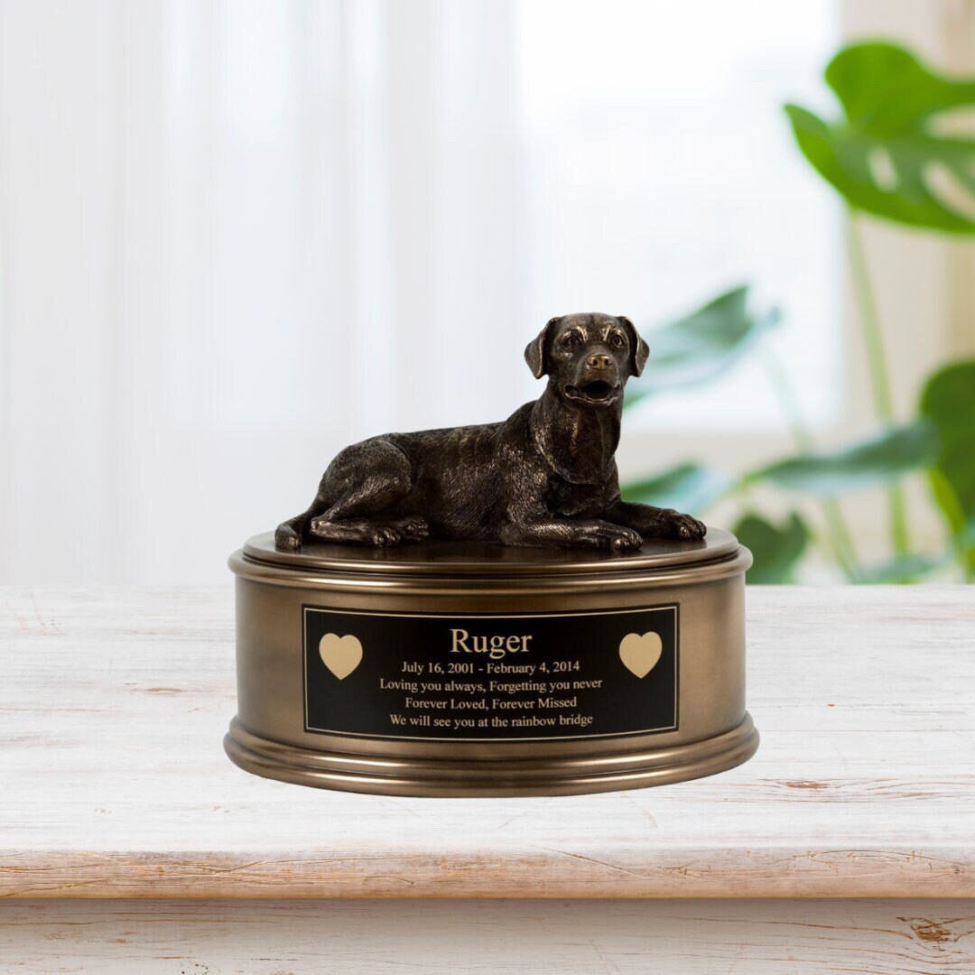 Labrador Retriever Urn Custom Engraved Dog Urn, Pet Urn for Lab, Urn