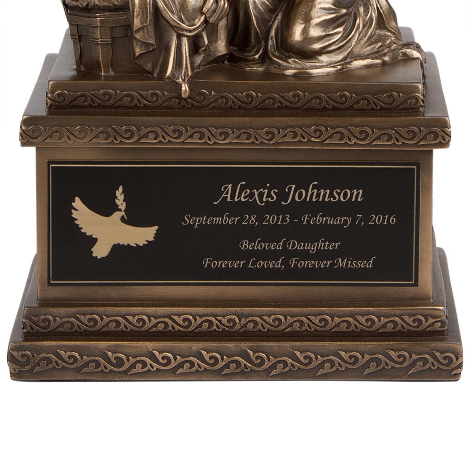 Perfect Memorials Custom Engraved Bronze Angel and Child Etsy