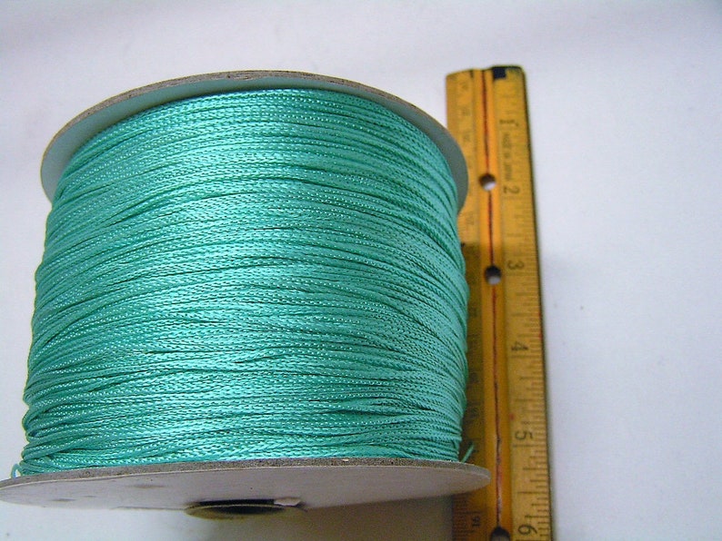 approx. 890 yds Aqua Blue Colored Beautiful Vibrant Chainette yarn on 12 lb spools