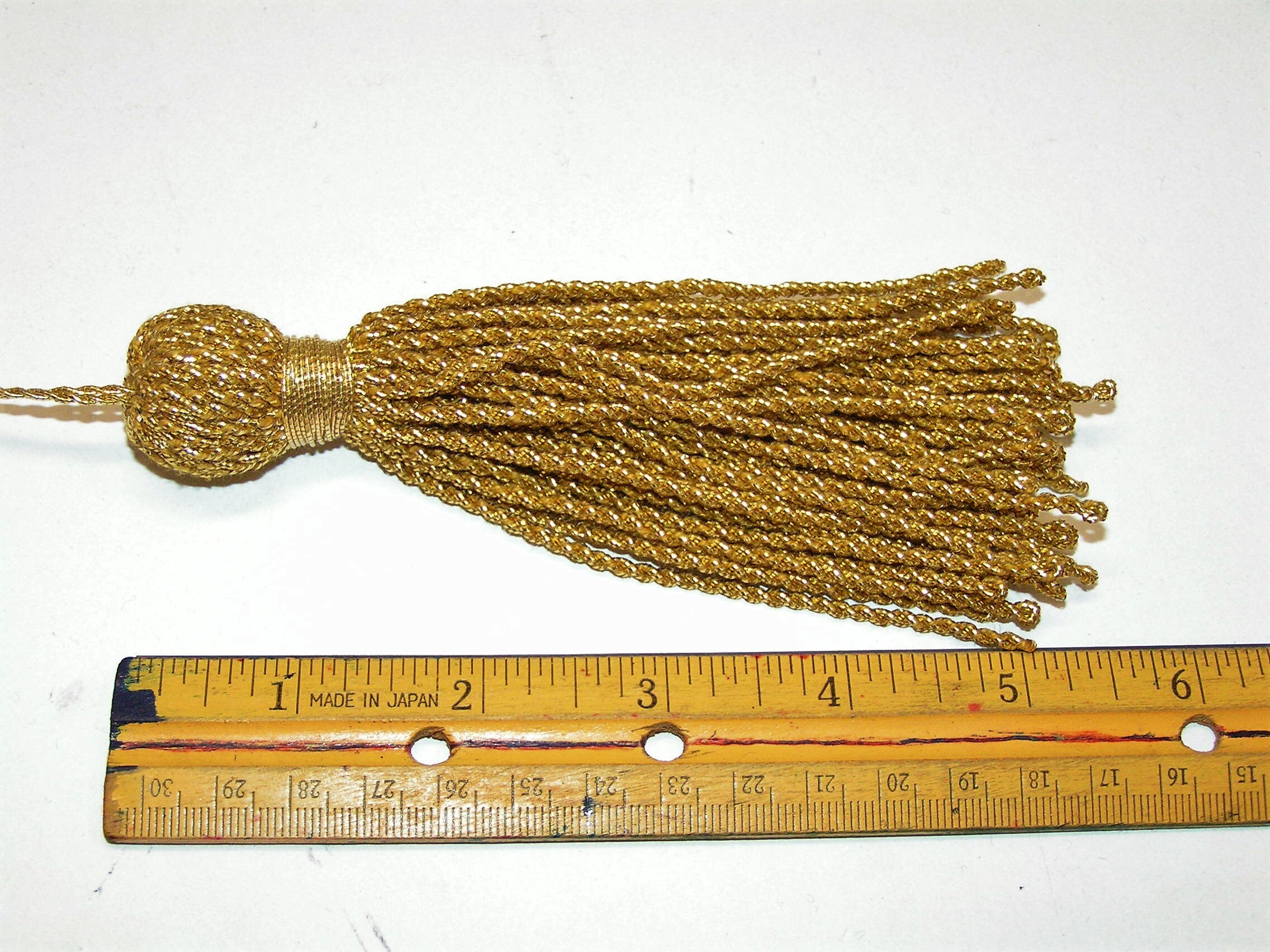 HONCHO Large Bullion Wire Tassels, Gold and Silver