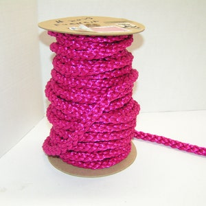 1/2&quot; Hand twisted metallic FUSCHIA cello cord, 10 yards