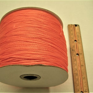 Orange Colored Beautiful Vibrant Chainette yarn on 1/2 lb spools (Approx. 890 yds)