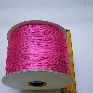 Hot Pink (Candy Pink) Colored Beautiful Vibrant Chainette yarn on 1/2 lb spools (approx. 890 yds)