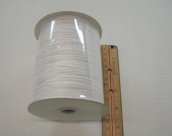 Helle weiße Rayon Twist Schnur (Tag String) - 2-lage - 1/8" (4mm) - 144 Yards (1 brutto)