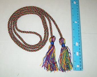 Rainbow (Pride) honor cord / Tassel Belt