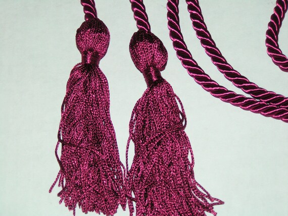 Burgundy Graduation Honor Cord / Tassel Belt - Etsy display picture 2