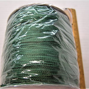 Dark Green Colored Beautiful Vibrant Chainette yarn on 1/2 lb spools (approx. 890 yds)