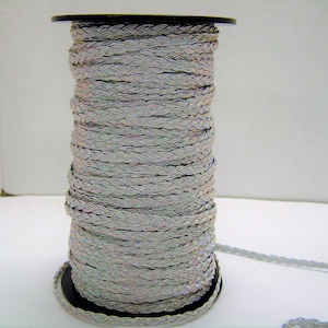 American Made Metallic Pearl / Shimmer Cello Braid 5 mm (1/4&quot;) thick, 3 x 3 ply, Listing is for 10 yards