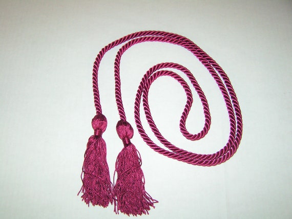 Burgundy Graduation Honor Cord / Tassel Belt - Etsy display picture 1