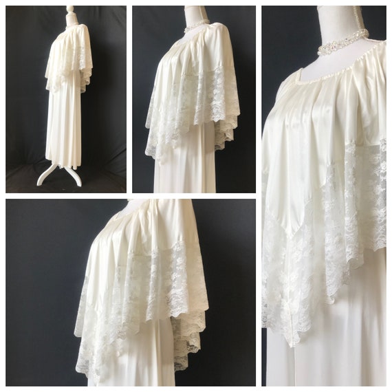 Vintage Semi Sheer Goddess Nightgown - image 7