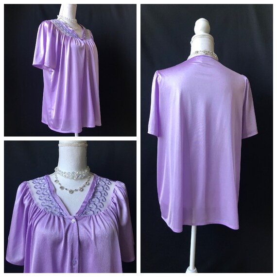 Lovely Lilac Vintage 1960s/1970s Pajama Top by Bl… - image 8