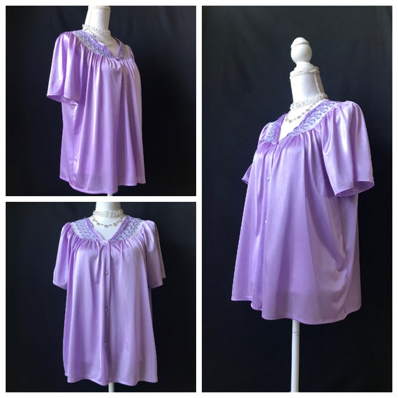 Lovely Lilac Vintage 1960s/1970s Pajama Top by Bl… - image 9