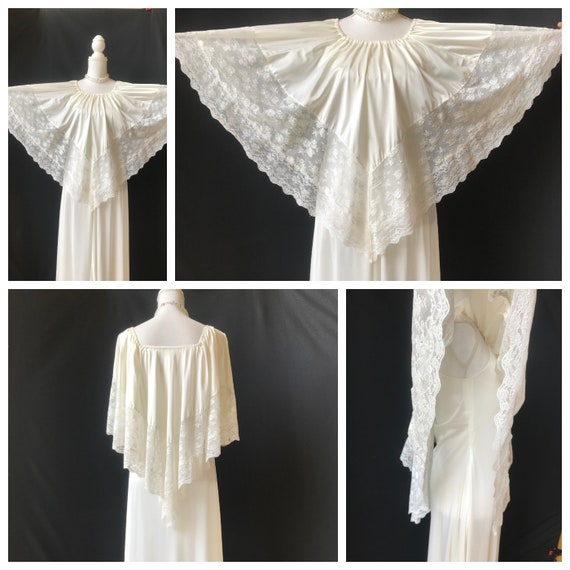 Vintage Semi Sheer Goddess Nightgown - image 9