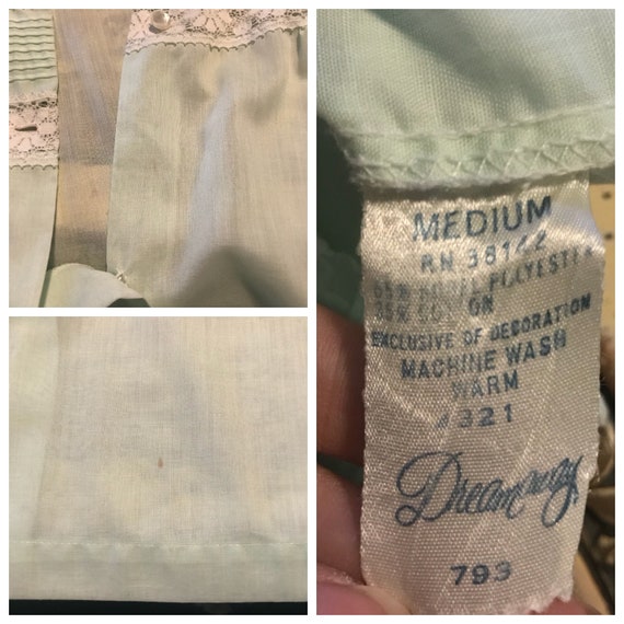 Vintage Mint Green Lace Duster Housecoat - Dream … - image 10