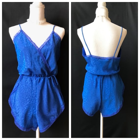 Vintage Electric Blue Paisley Jacquard Teddy - image 1