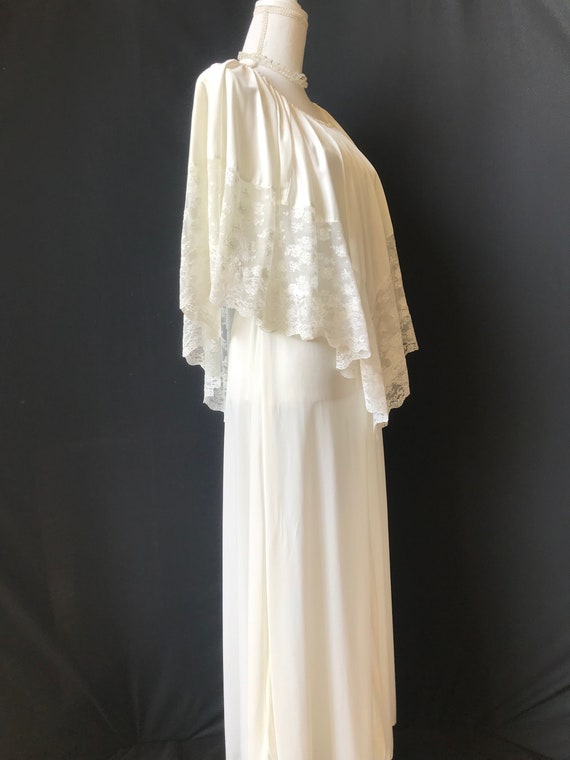 Vintage Semi Sheer Goddess Nightgown - image 10