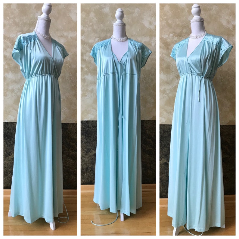 night gown and matching robe