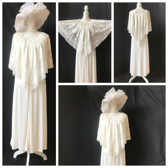 Vintage Semi Sheer Goddess Nightgown - image 5