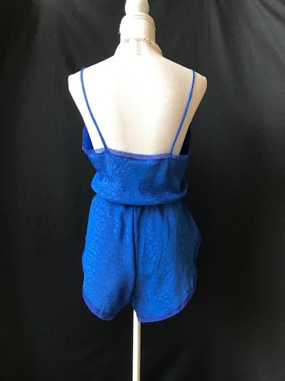 Vintage Electric Blue Paisley Jacquard Teddy - image 7