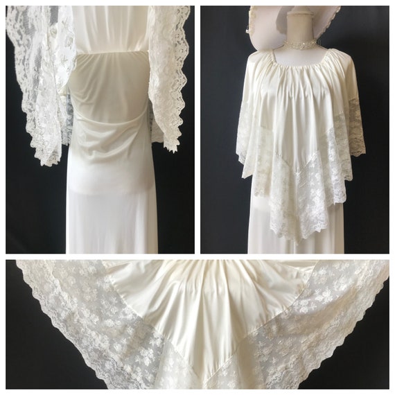 Vintage Semi Sheer Goddess Nightgown - image 8