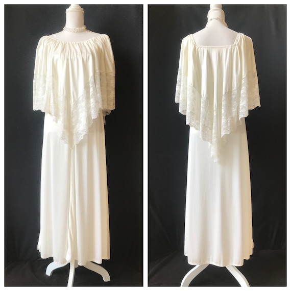 Vintage Semi Sheer Goddess Nightgown - image 2