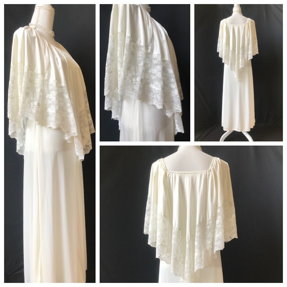 Vintage Semi Sheer Goddess Nightgown - image 4