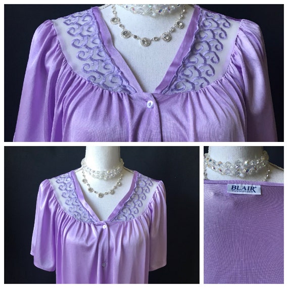 Lovely Lilac Vintage 1960s/1970s Pajama Top by Bl… - image 10