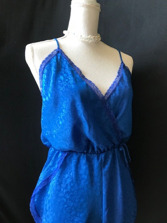 Vintage Electric Blue Paisley Jacquard Teddy - image 8