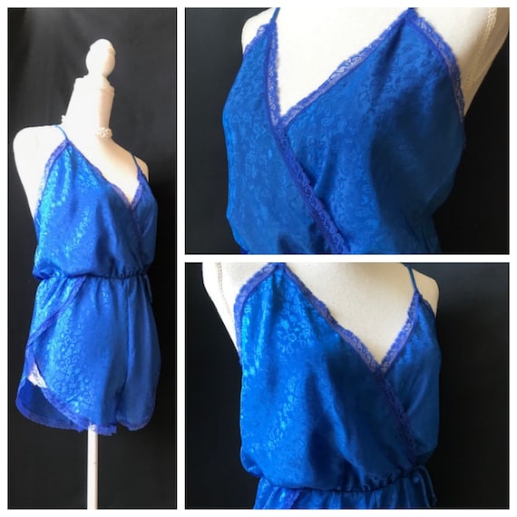 Vintage Electric Blue Paisley Jacquard Teddy - image 3