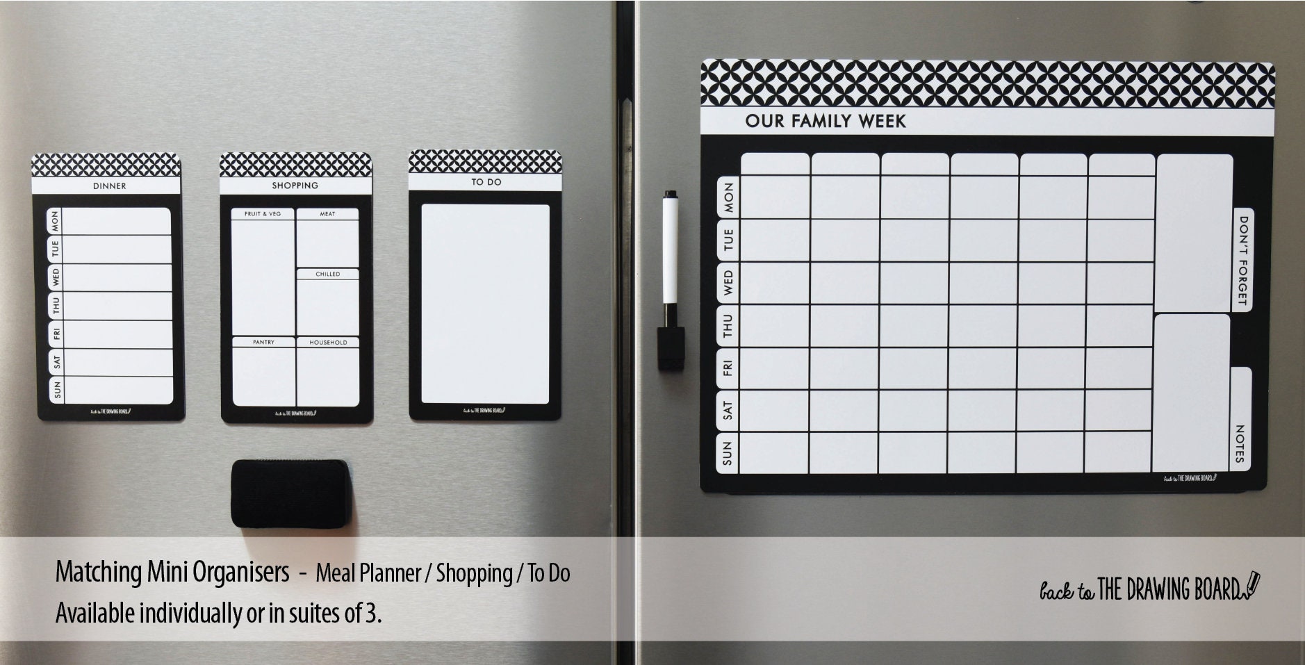 fridge Calendar/Weekly whiteboard planner/Large Etsy