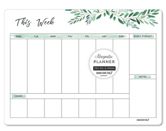 WEEKLY PLANNER Watercolour Leaves