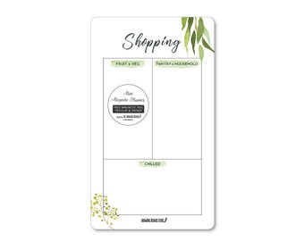 SHOPPING LIST PLANNER Eucalyptus