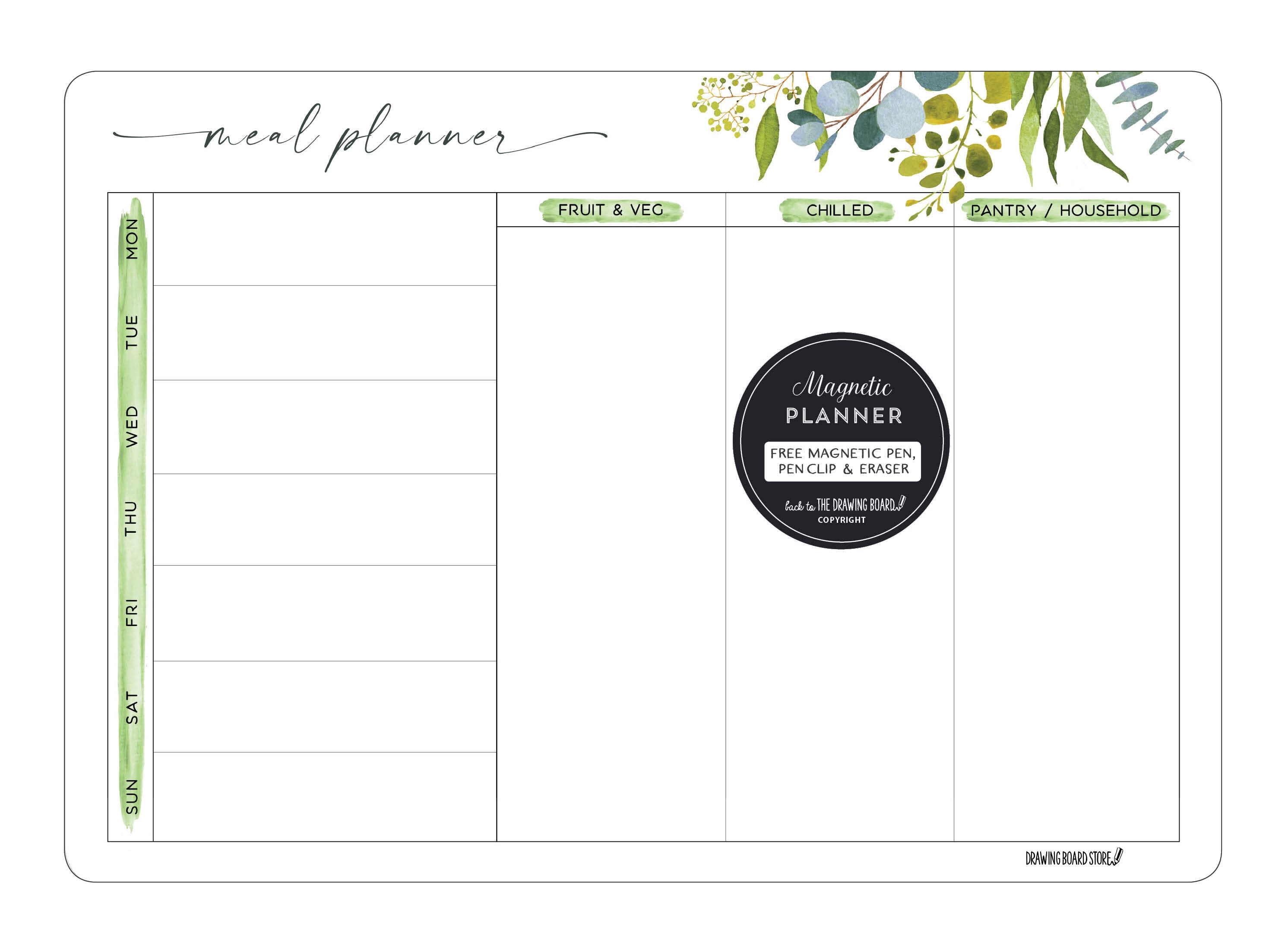 Magnetic 2024 meal planner
