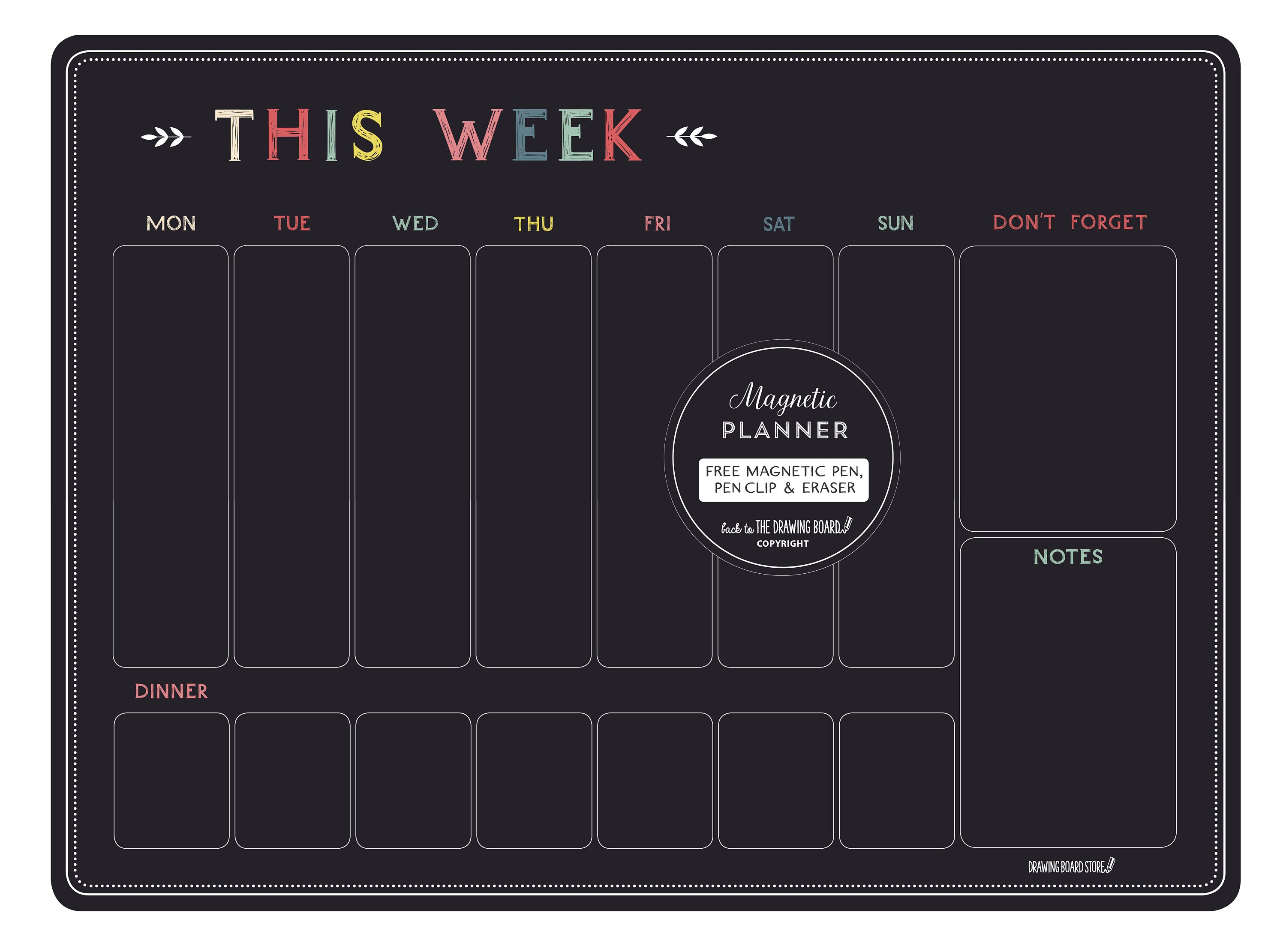 Magnetic weekly planner deals