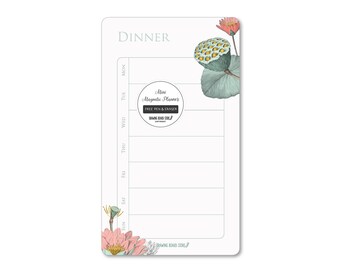 DINNER MENU PLANNER Vintage Lotus