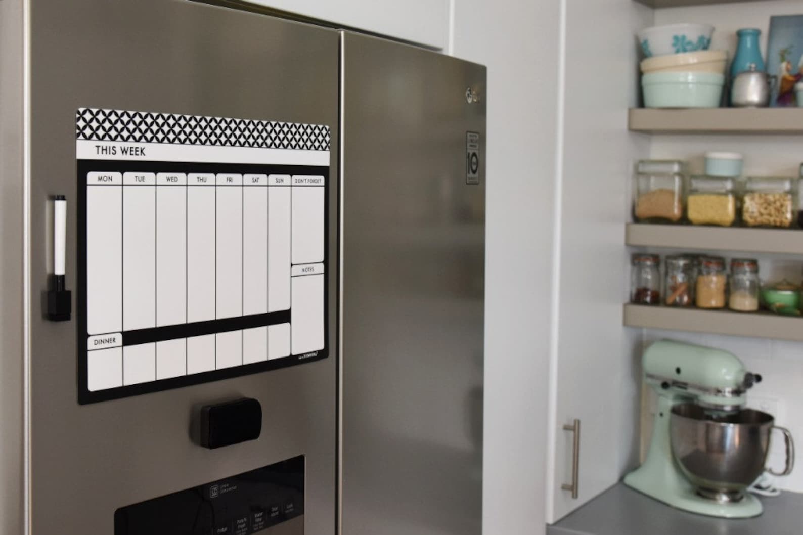Magnetic Fridge Planner Weekly Whiteboard Planner Large Etsy