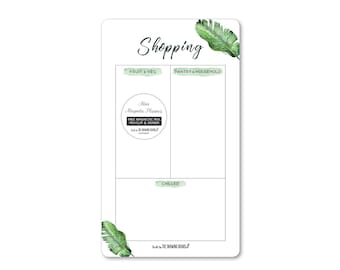 SHOPPING LIST PLANNER Monstera