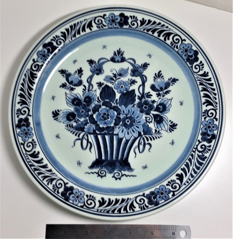 10 Traditional Blue Delft Wall Plate with 1915 Etsy
