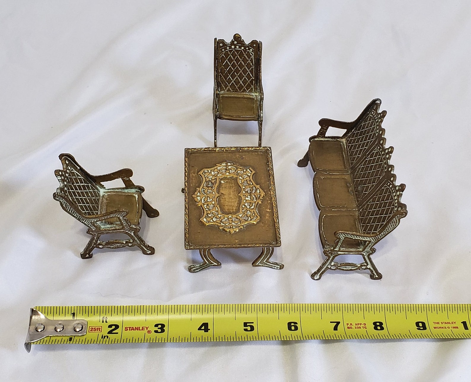 Vintage Brass Dollhouse Furniture Etsy