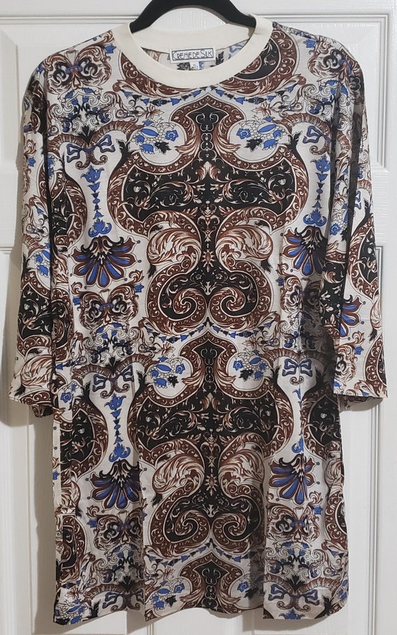 Vintage Creme de Silk - XL 100% Silk - Absolutely 