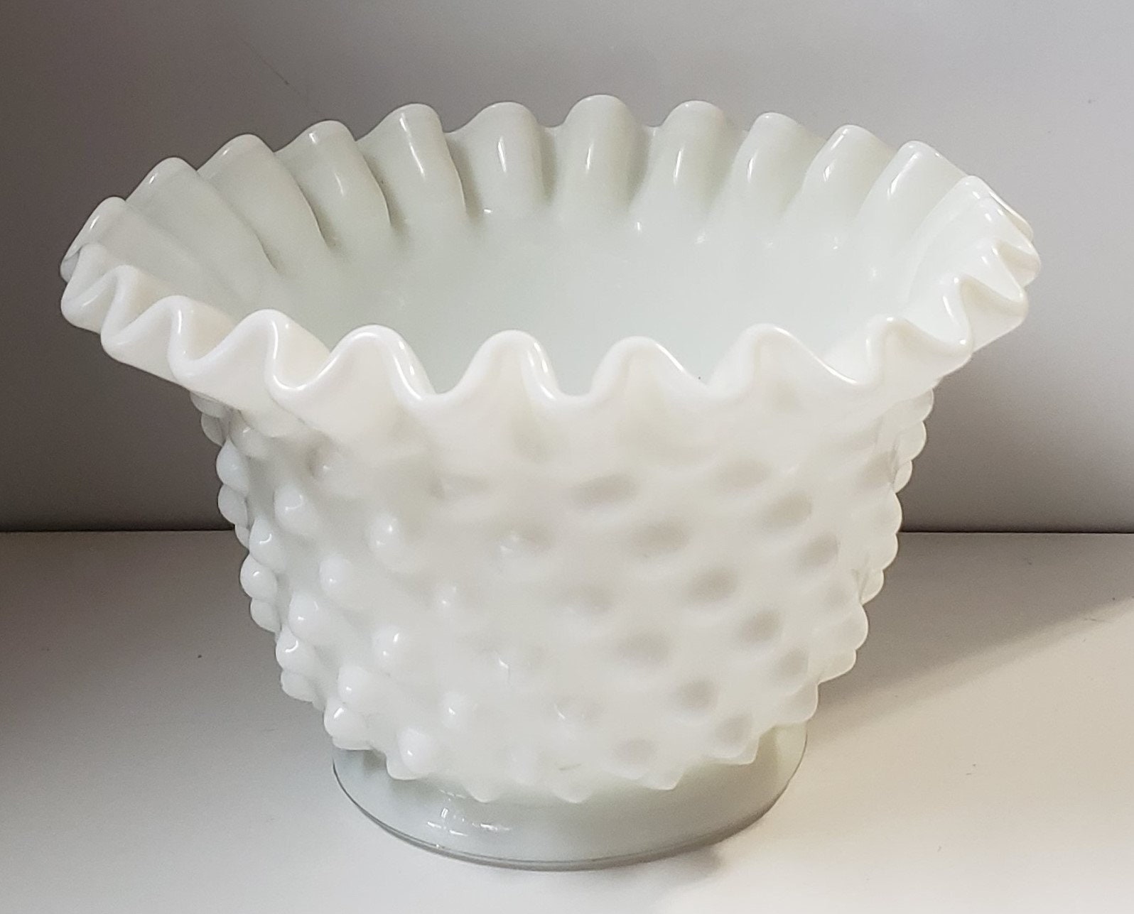 Milk Glass Hobnail Candle Holder Etsy